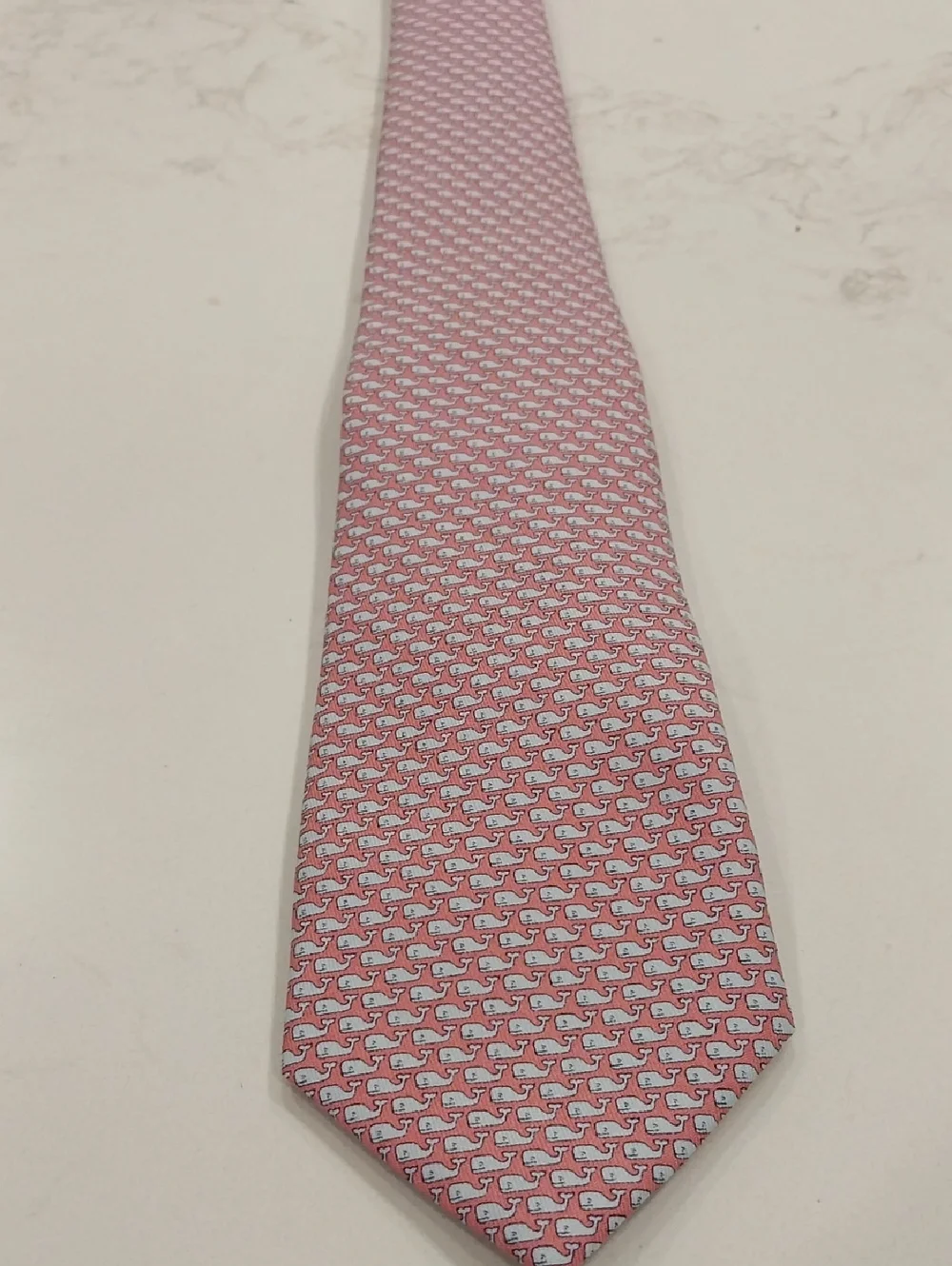 Boys Vineyard Vines Pink Micro-Whale Silk Tie